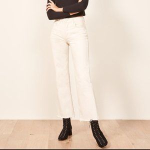 Reformation Jeans Fawcett High Rise in Ivory Size 26